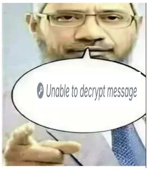 Unable to Decrypt Message