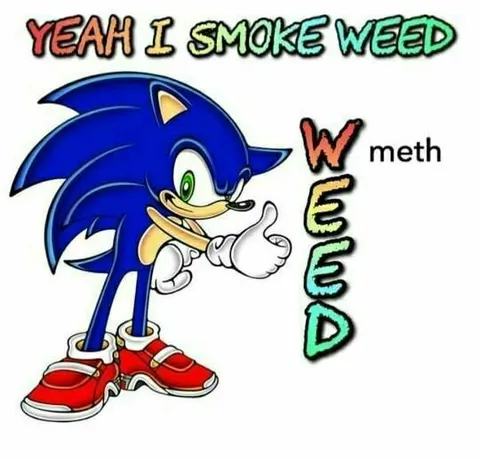 Sonic Smokes Weed and Meth