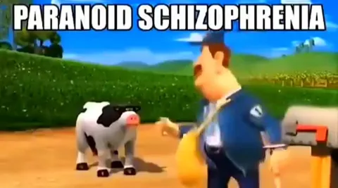 Paranoid Schizophrenia Cow Chase