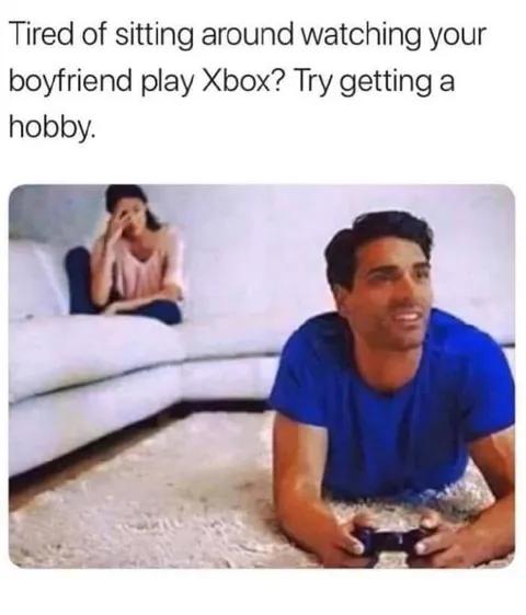 Boyfriend Plays Xbox While Girlfriend Watches