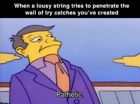 Pathetic String Breaks Through