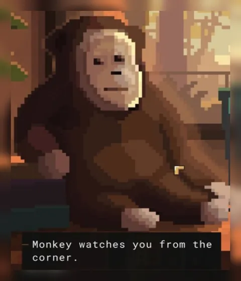 Monkey Watches From the Corner