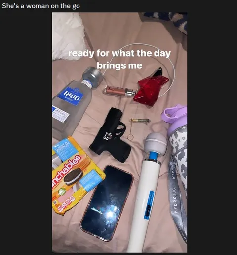 Woman on the go essentials
