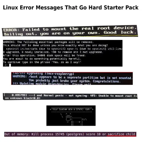Linux Error Messages Starter Pack