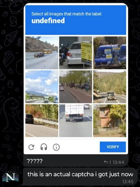 Undefined CAPTCHA Challenge