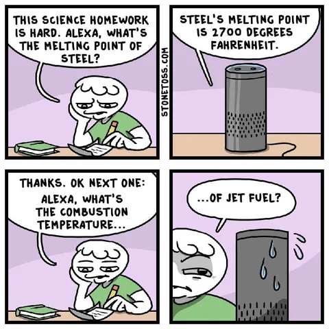 Alexa Melts Jet Fuel