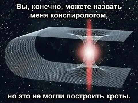 Кроты построили космический тоннель