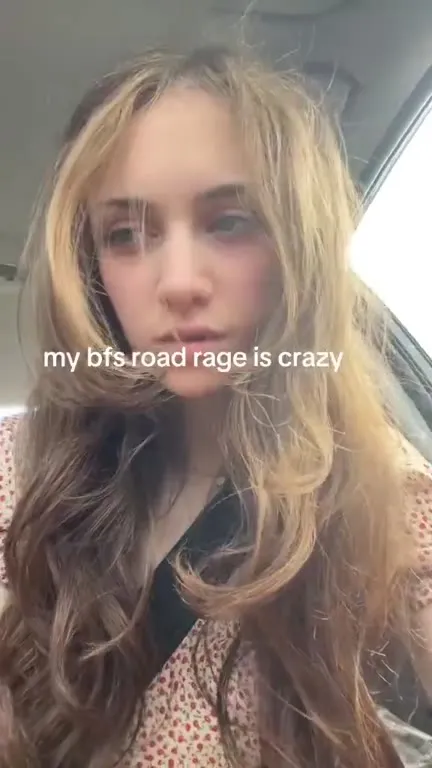 Girlfriend Endures His Road Rage