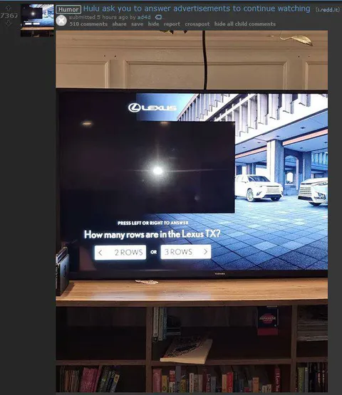 Lexus Rows Quiz on TV
