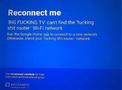 Big Fucking TV Loses Wi-Fi