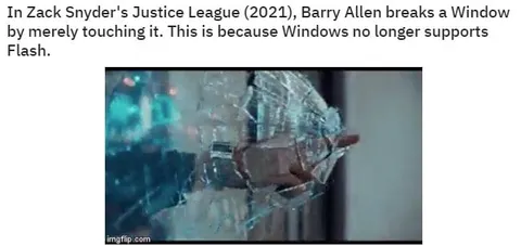 Flash Breaks Window by Touching It