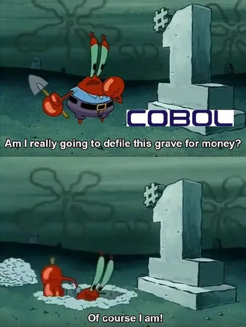 Mr. Krabs Defiles a Grave