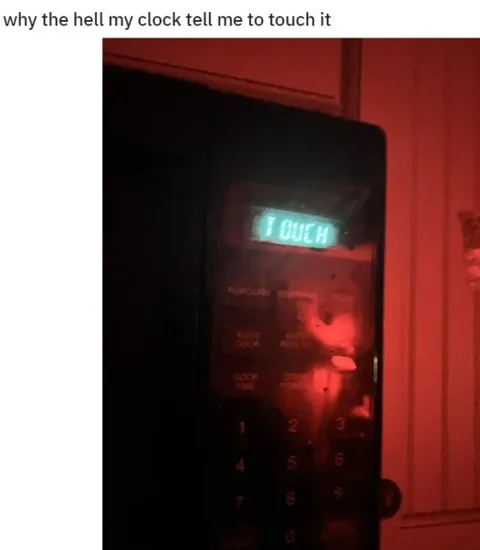 Clock Tells Me to Touch It
