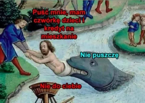 Rekin nie puszcza Jezusa