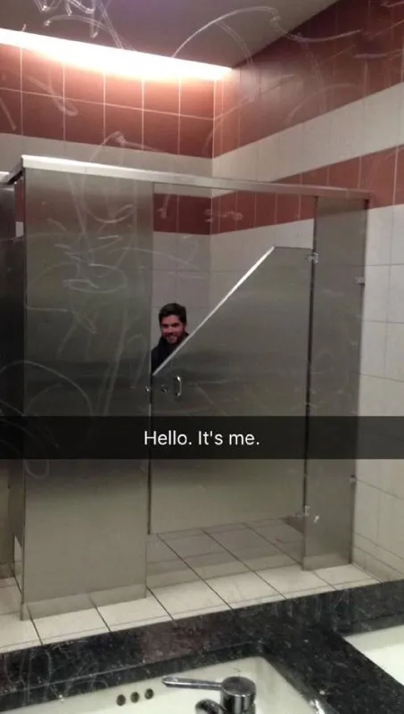 Hello It's Me Bathroom Stall