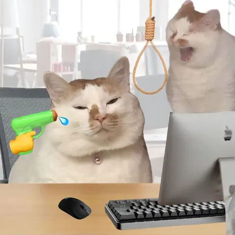 Коты на грани рабочего дня
