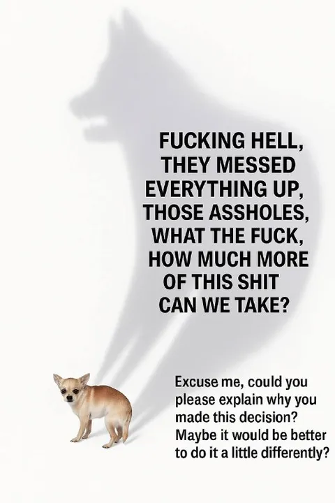 Chihuahua With a Wolf Shadow