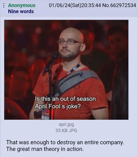 Out of Season April Fool's Joke