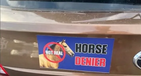 Horse Denier Sticker