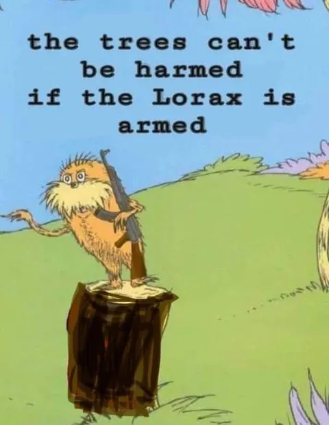 Armed Lorax Protects Trees