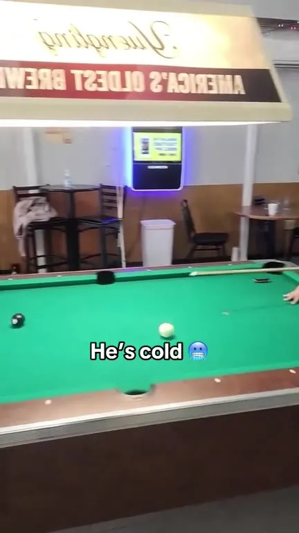 He’s Cold at the Pool Table