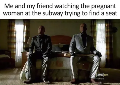 Watching a Pregnant Woman Find a Seat