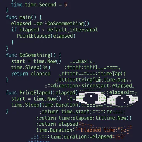 Glitched Code With Eyes