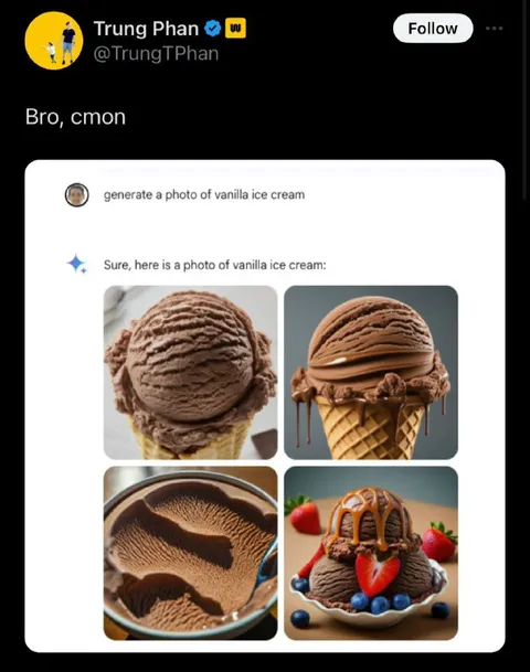 AI Vanilla Ice Cream Fail