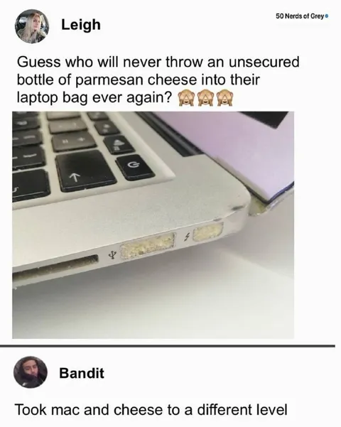 Unsecured Parmesan Laptop Disaster