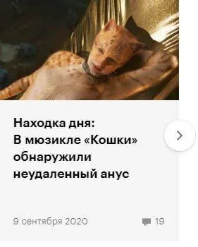 Неудаленный анус в «Кошках»