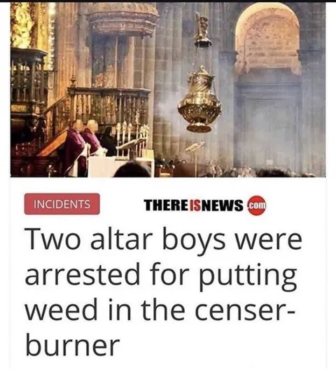 Altar Boys Put Weed in Censer