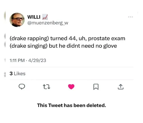 Drake Prostate Exam Tweet