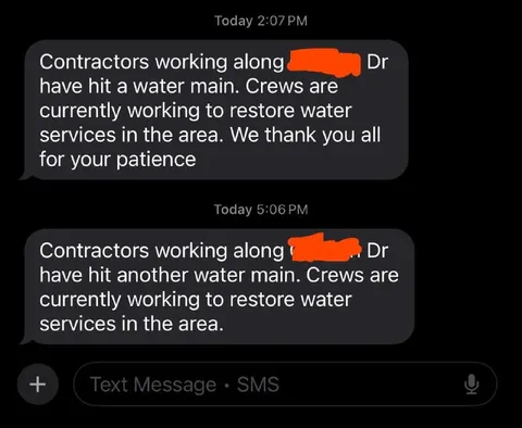 Another Water Main Break