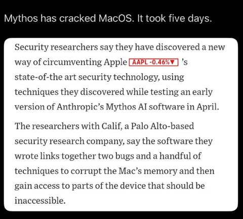 Mythos Cracked macOS in Five Days