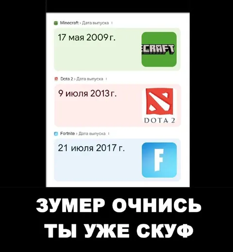 Зумер очнись, ты уже скунф