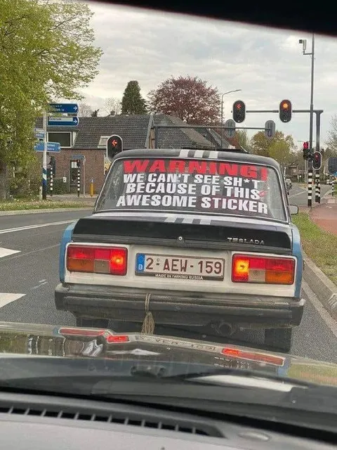 Awesome Sticker Blocks the View