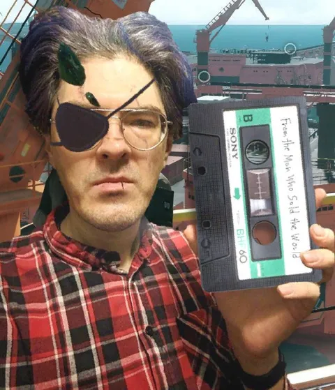 Eyepatch Man With Cassette Tape