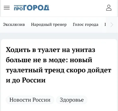 Туалетный тренд скоро в России
