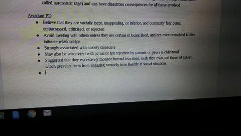 Avoidant Personality Disorder Notes