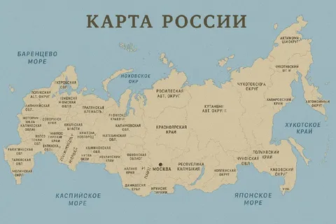 Карта России с нелепыми регионами