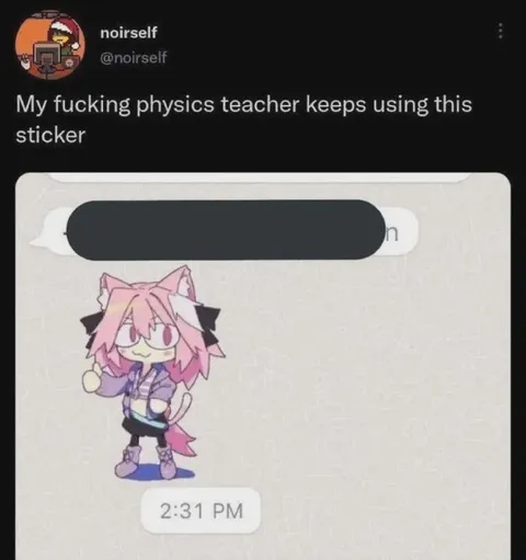Physics Teacher Keeps Using This Sticker