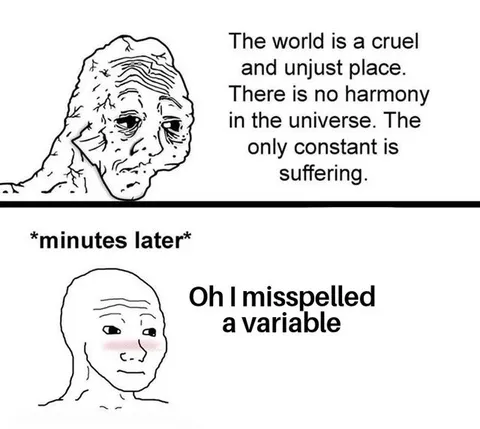 Wojak Misspelled Variable