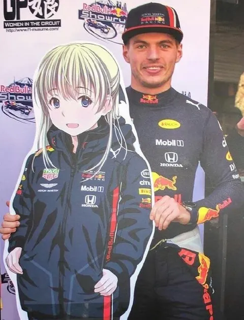 Max Verstappen With Anime Girl