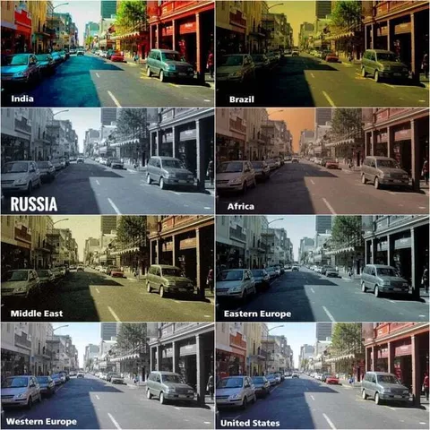 Countries See the Same Street Differently