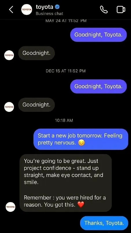 Toyota Gives Unexpected Life Advice