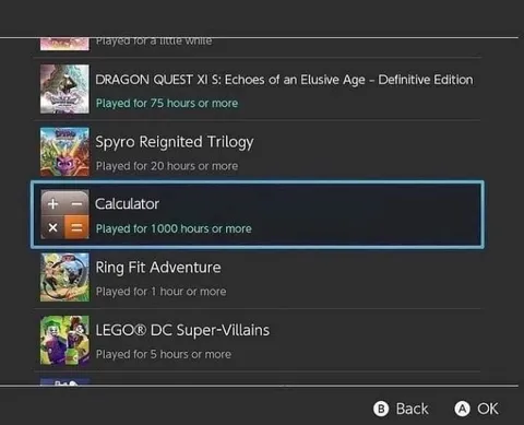 Played Calculator for 1000 Hours