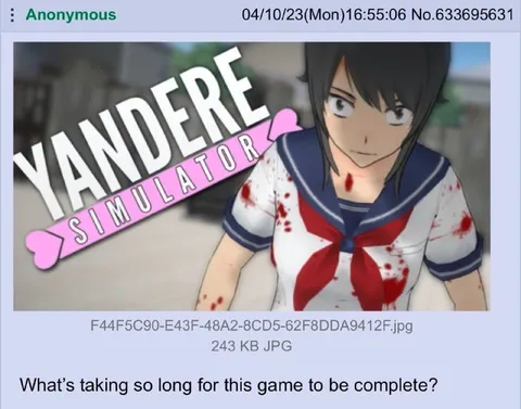 Yandere Simulator Still Incomplete