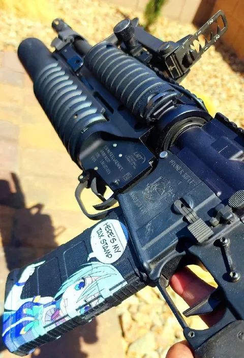 Anime-Wrapped AK Rifle