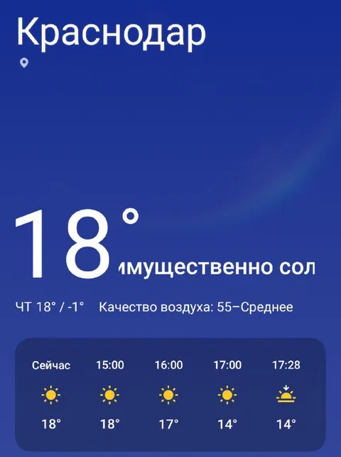Краснодар и 18 градусов