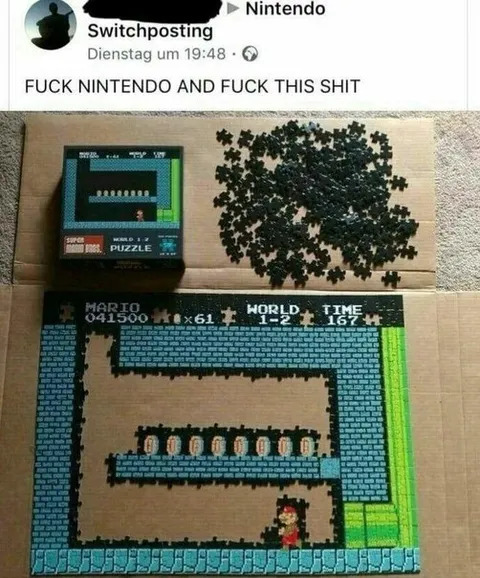 Fuck Nintendo Mario Puzzle